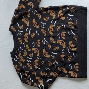 Disney LILO and Stitch Halloween Pumpkin Orange & Black Sweatshirt Size XL